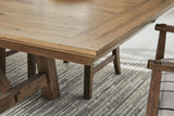 Ridgester Light Brown Dining Extension Table detail view