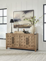Ridgester Light Brown Dining Server view 4