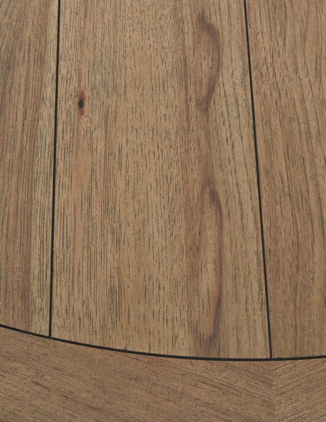 Ridgester Light Brown Dining Table finish detail