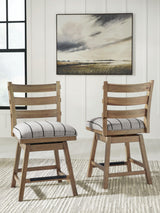 Ridgester Light Brown Next-Gen Nuvella™ Counter Height Swivel Barstool from Decor Furniture