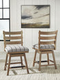 Ridgester Light Brown Next-Gen Nuvella™ Counter Height Swivel Barstool from Decor Furniture