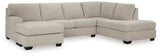 Riverfield Linen 2-Piece Sectional with Chaise angled view