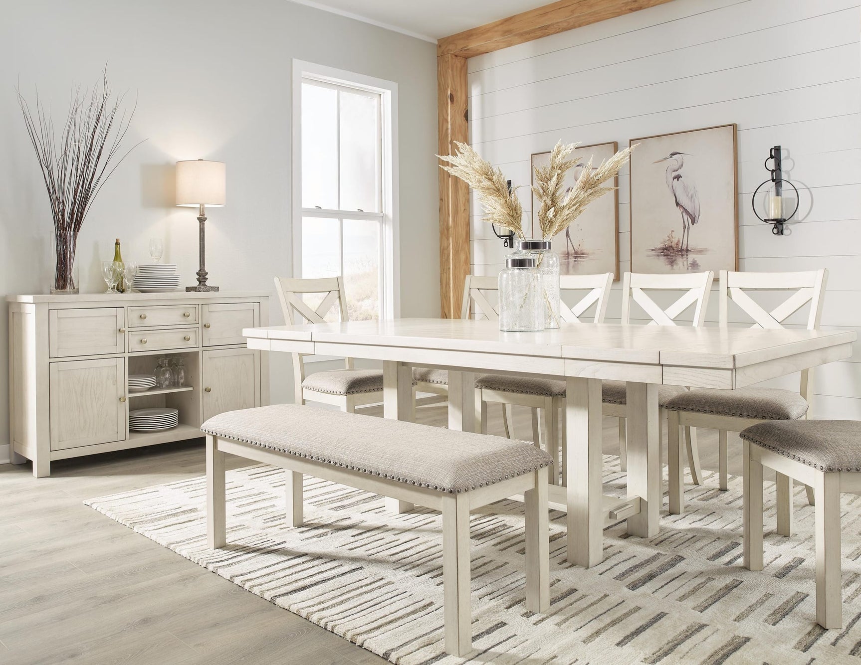 Robbinsdale Antique White Dining Set 2 from Decor Furniture