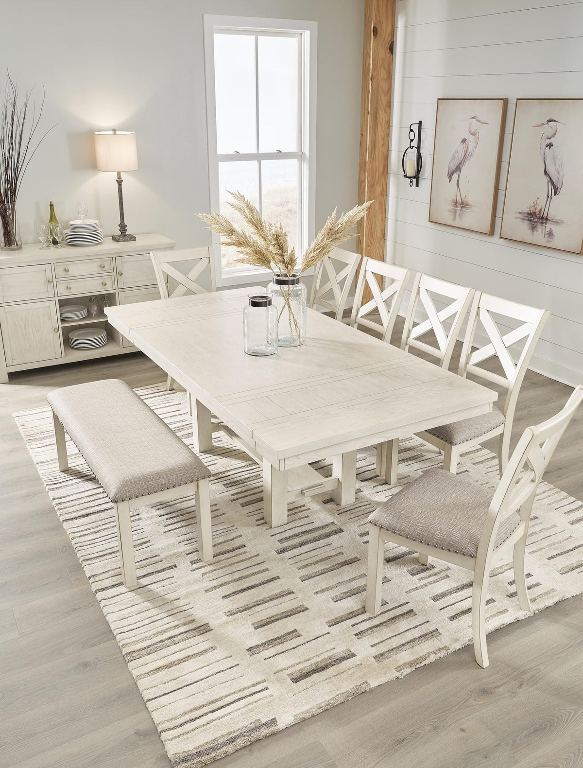Robbinsdale Antique White Dining Set 2 room view