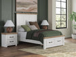 Savonport White/Brown Full Panel Storage Bed from Decor Furniture