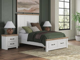 Savonport White/Brown Full Panel Storage Bed from Decor Furniture