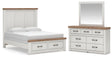 Savonport White/Brown Panel Storage Bedroom Set view 57