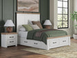 Savonport White/Brown Queen Panel Storage Bed from Decor Furniture