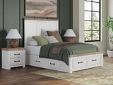 Savonport White/Brown Queen Panel Storage Bed from Decor Furniture