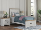 Savonport White/Brown Twin Panel Storage Bed from Decor Furniture