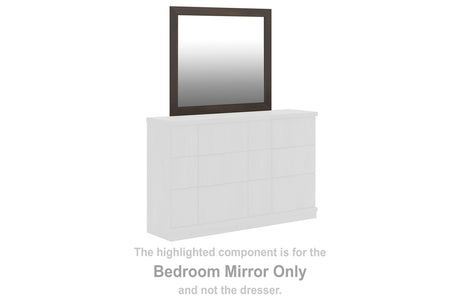 Shaehartin Dark Brown Bedroom Mirror from Decor Furniture