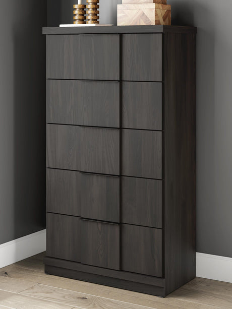 Shaehartin Dark Brown Chest of Drawers from Decor Furniture