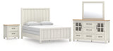 Shaybrock Antique White Panel Bedroom Set from Decor Furniture