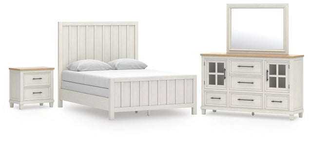 Shaybrock Antique White Panel Bedroom Set from Decor Furniture