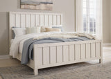 Shaybrock Antique White Panel Bedroom Set Queen 3: Bed, Dresser, Mirror from Decor Furniture