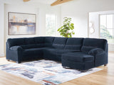 SimpleJoy Navy 3-Piece Sectional with Chaise from Decor Furniture