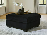 SimpleJoy Onyx Chenille,Velvet Oversized Accent Ottoman from Decor Furniture
