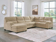 SimpleJoy Sand 3-Piece Sectional with Chaise from Decor Furniture