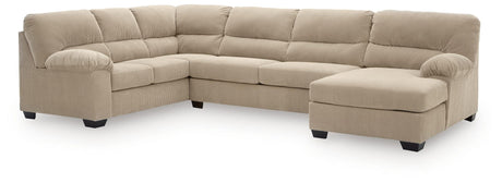 SimpleJoy Sand 3-Piece Sectional with Chaise view 2