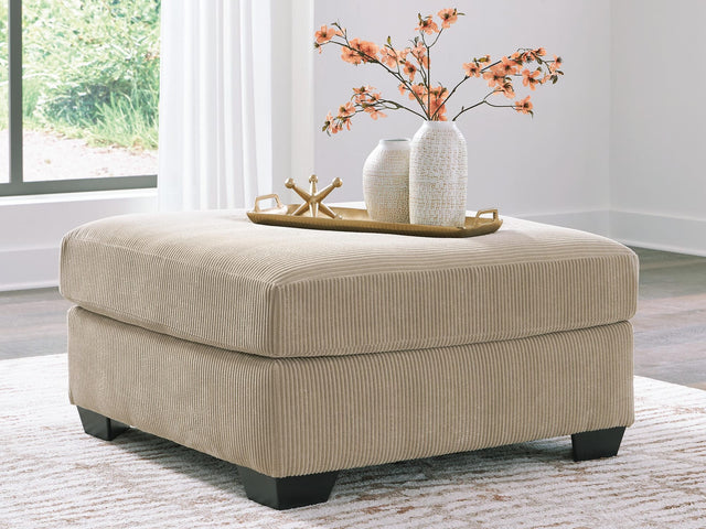 SimpleJoy Sand Chenille,Velvet Oversized Accent Ottoman from Decor Furniture