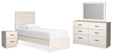 Stelsie White Panel Bedroom Set view 2