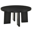 Strouse Contemporary Round Coffee Table in Black from Decor Furniture