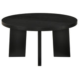 Strouse Contemporary Round Coffee Table in Black view 2