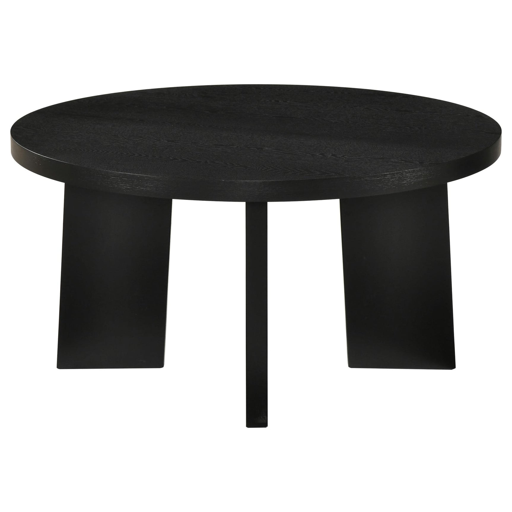 Strouse Contemporary Round Coffee Table in Black view 2