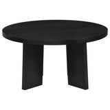 Strouse Contemporary Round Coffee Table in Black view 3