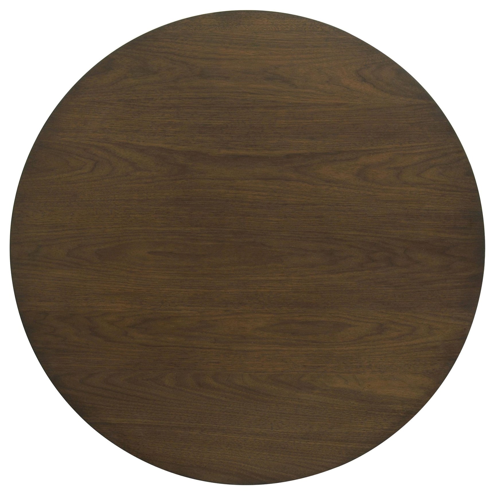 Strouse Contemporary Round Coffee Table in Dark Walnut view 4