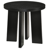 Strouse Contemporary Round End Table in Black from Decor Furniture