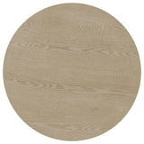 Strouse Contemporary Round End Table in Natural Oak view 4