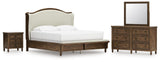 Sturlayne Brown Upholstered Panel Bedroom Set view 2
