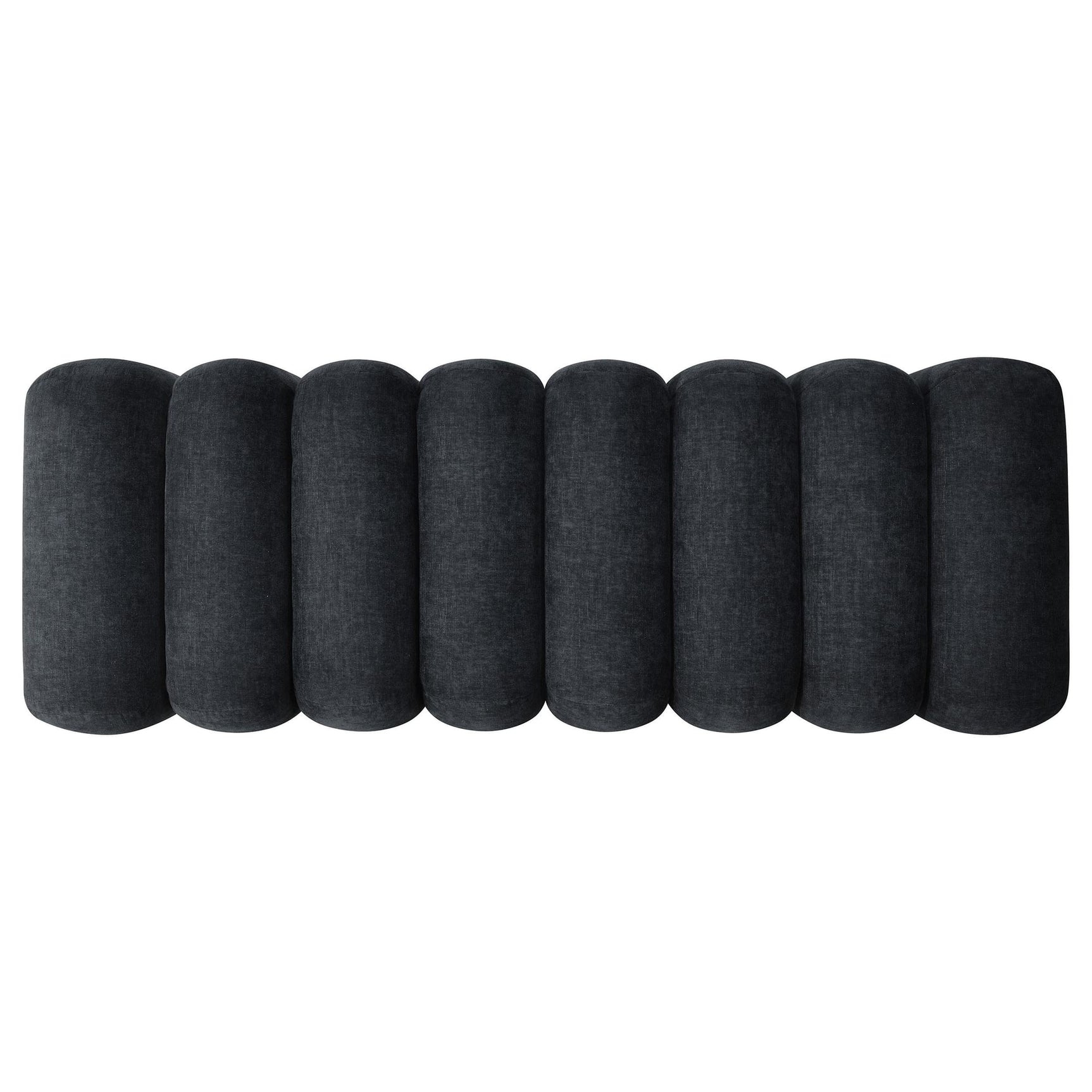 Summer Chenille Upholstered Channel Accent Bench Black view 6