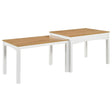 Sykes 47-inch 2-piece Nesting Dining Table Natural and White from Decor Furniture