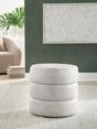 Ummi Bone Swivel Accent Ottoman from Decor Furniture