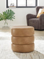 Ummi Caramel Swivel Accent Ottoman from Decor Furniture