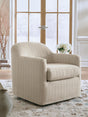 Valwick Cream/Brown Swivel Accent Chair from Decor Furniture