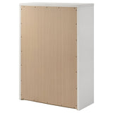 Viana 5-Drawer Chest of Drawers with Chrome Pulls White High Gloss view 8