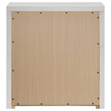 Viana Contemporary 2-Drawer Nightstand with Chrome Pulls White High Gloss view 7