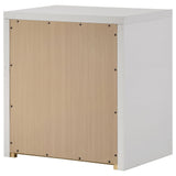 Viana Contemporary 2-Drawer Nightstand with Chrome Pulls White High Gloss view 8