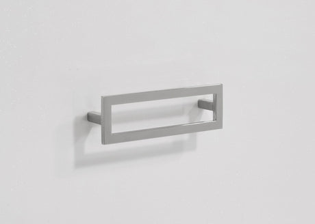 Viana Contemporary 2-Drawer Nightstand with Chrome Pulls White High Gloss view 11