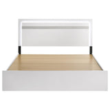 Viana Touch-Control LED Eastern King Platform Bed White High Gloss view 4
