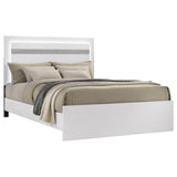Viana Touch-Control LED Queen Platform Bed White High Gloss view 3