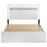 Viana Touch-Control LED Queen Platform Bed White High Gloss view 4