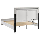 Viana Touch-Control LED Queen Platform Bed White High Gloss view 5