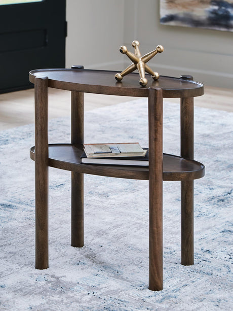 Wiattbury Gray Brown Accent Table from Decor Furniture