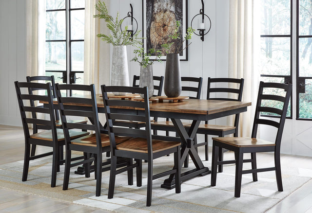 Wildenauer Brown/Black Dining Set from Decor Furniture