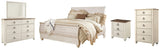 Willowton Whitewash Sleigh Bedroom Set view 14