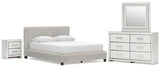 Zuraleus White Upholstered Bedroom Set from Decor Furniture